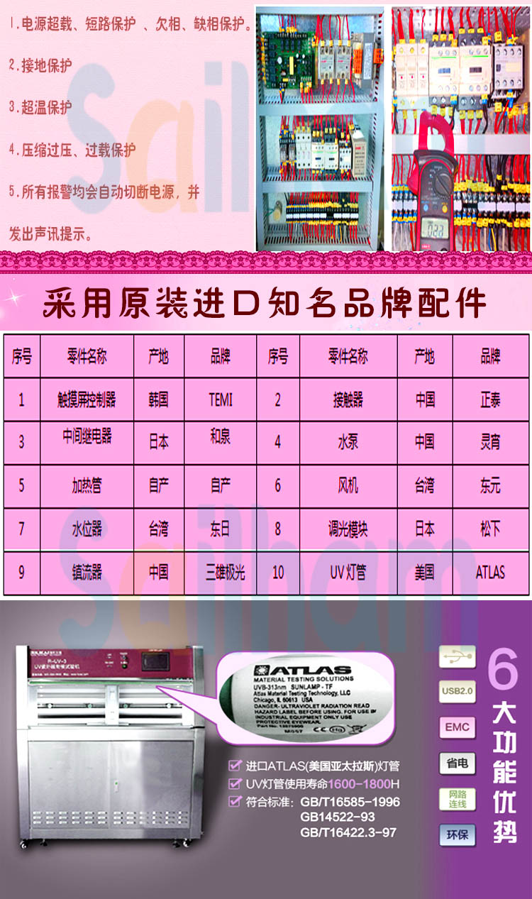 紫外線老化好色先生TV污视频配件清單表