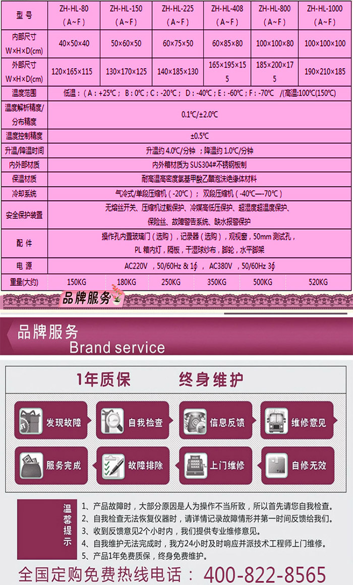 高低溫老化好色先生TV污视频選型表介紹